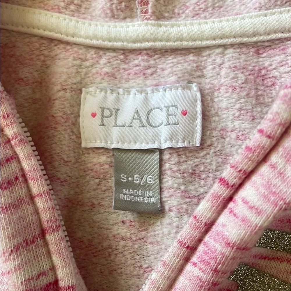The Children's Place Pink Zip-Up “Dance” Hoodie Jacket